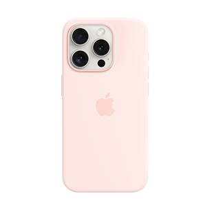 Apple Silicone Case with Magsafe, iPhone 15 Pro, light pink - Case