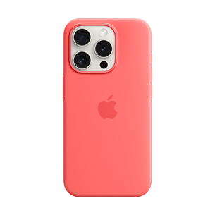 Apple Silicone Case with Magsafe, iPhone 15 Pro, roosa - Ümbris