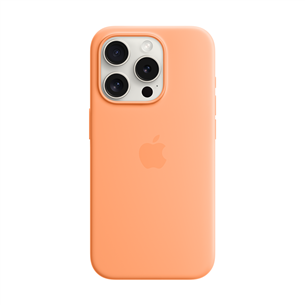 Apple Silicone Case with Magsafe, iPhone 15 Pro, oranž - Ümbris