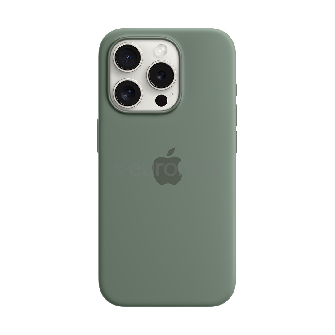 Apple Silicone Case with Magsafe, iPhone 15 Pro, зеленый - Чехол