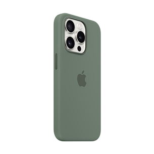 Apple Silicone Case with Magsafe, iPhone 15 Pro, roheline - Ümbris