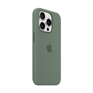 Apple Silicone Case with Magsafe, iPhone 15 Pro, зеленый - Чехол