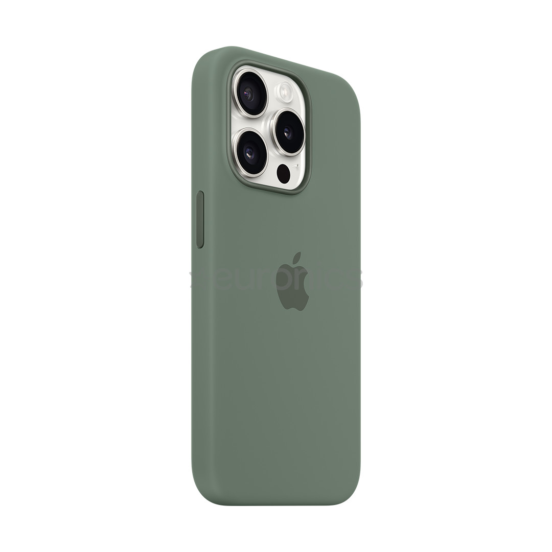 Apple Silicone Case with Magsafe, iPhone 15 Pro, зеленый - Чехол