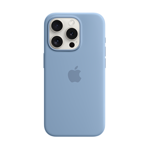 Apple Silicone Case with Magsafe, iPhone 15 Pro, голубой - Чехол MT1L3ZM/A