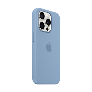 Apple Silicone Case with Magsafe, iPhone 15 Pro, голубой - Чехол