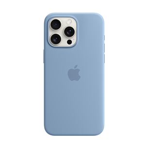 Apple Silicone Case with Magsafe, iPhone 15 Pro Max, winter blue - Case