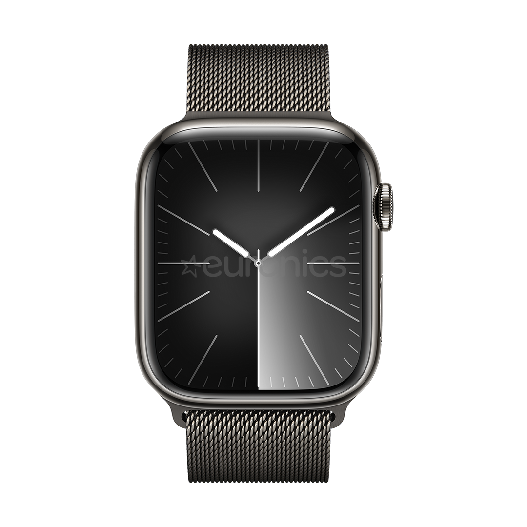 Apple Watch 45 мм, Milanese Loop, темно-серый - Ремешок для часов