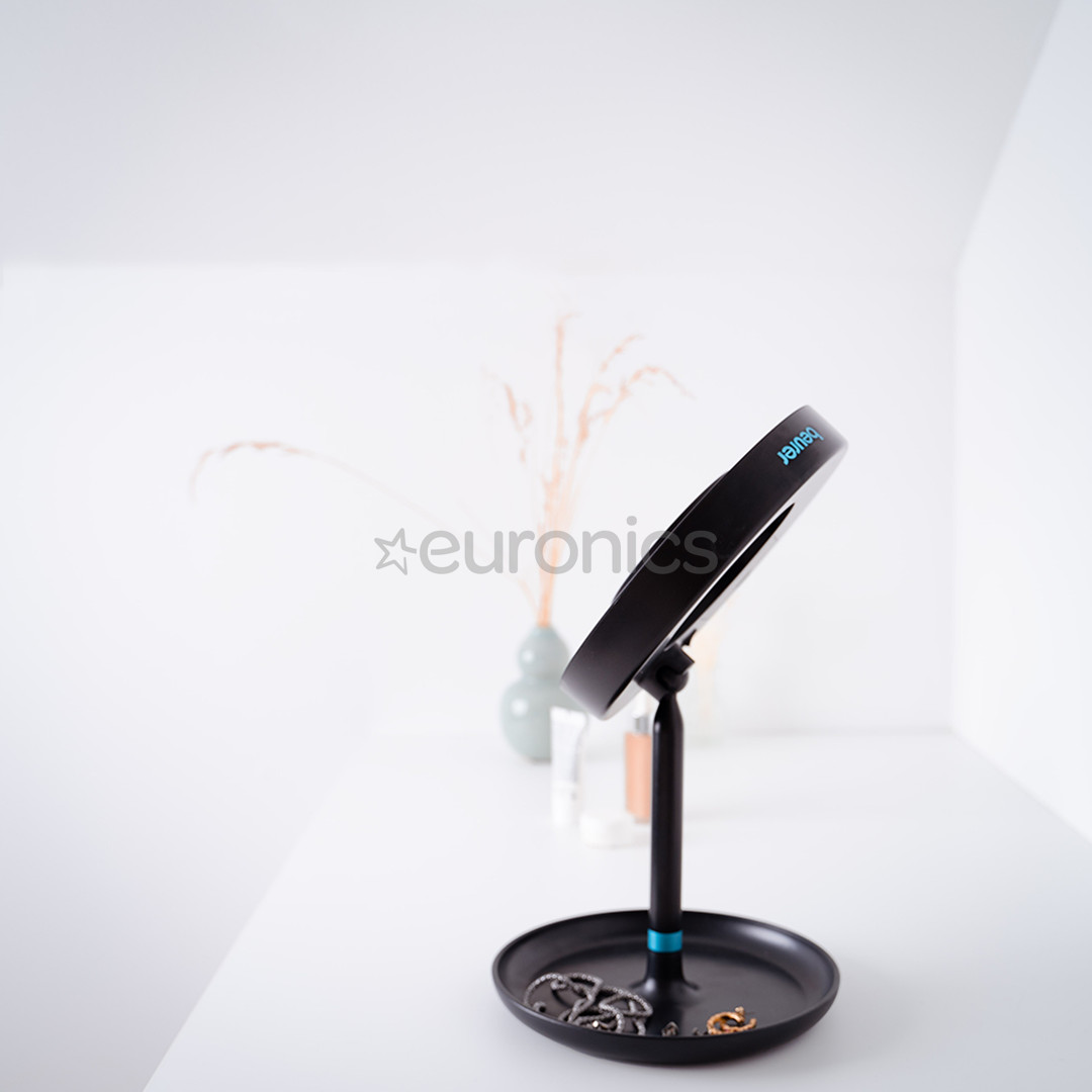 Beurer, must - Valgustusega peegel + magnetiga peegel
