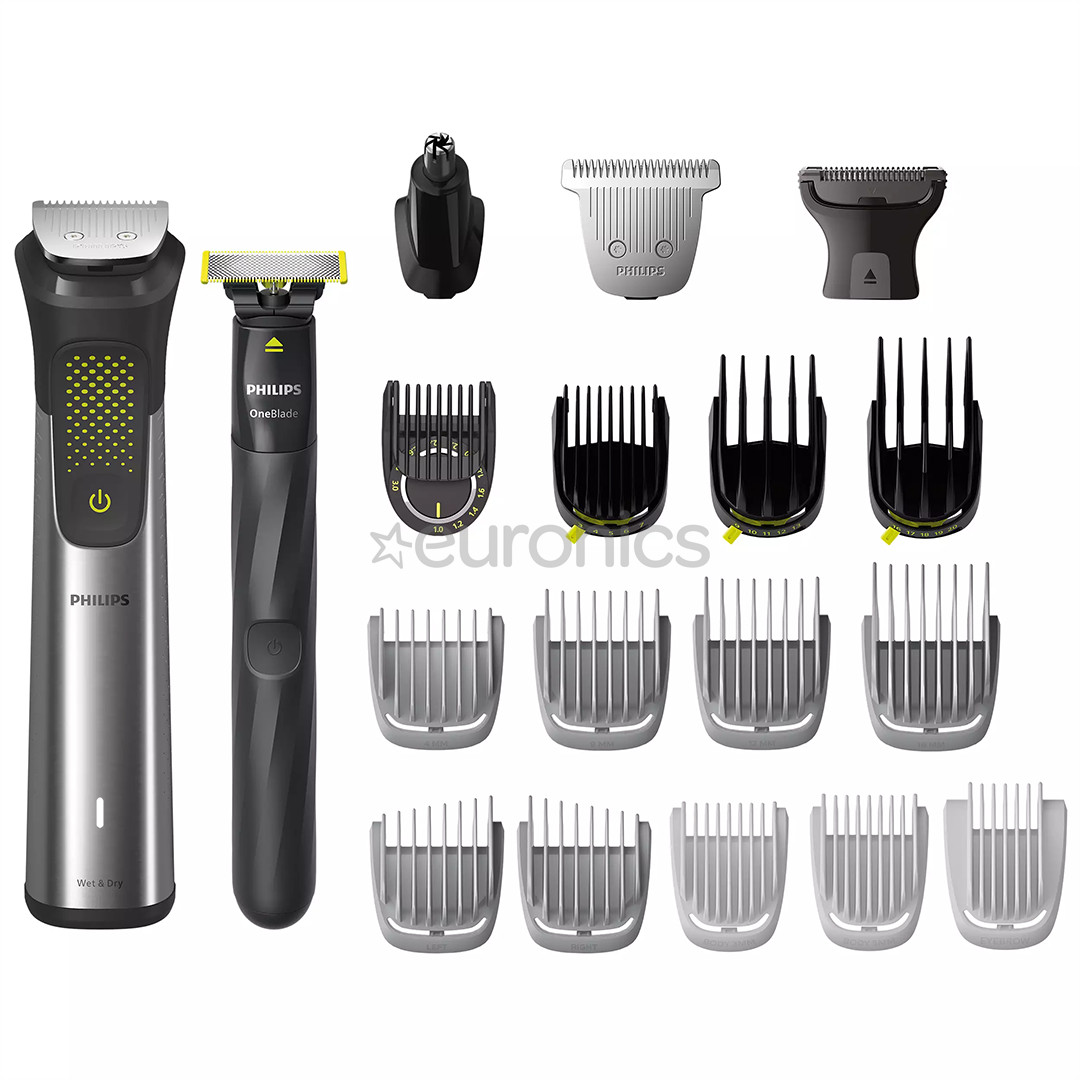 Philips Seeria 9000 All-in-One Trimmer, hõbedane - Trimmeri komplekt + OneBlade