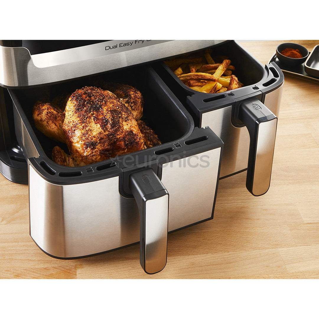 Tefal Dual Easy Fry & Grill Air Fryer, 8,3 л, нерж. сталь - Аэрогриль