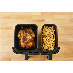 Tefal Dual Easy Fry & Grill Air Fryer, 8.3 L, roostevaba teras - Kuumaõhufritüür