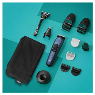 Braun Series 7, 10-in-one, Wet & Dry, blue - Multi grooming kit