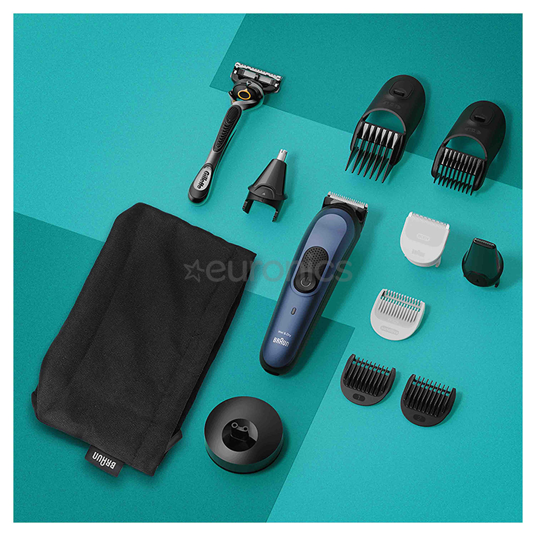 Braun Seeria 7, 10-ühes, Wet & Dry, sinine - Trimmeri komplekt