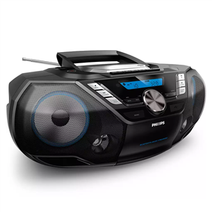 Philips AZB798T, FM, DAB+, Bluetooth, USB, CD, cassette, black - Boombox