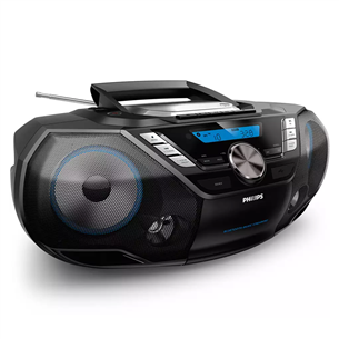 Philips AZB798T, FM, DAB+, Bluetooth, USB, CD, kassett, must - Magnetoola