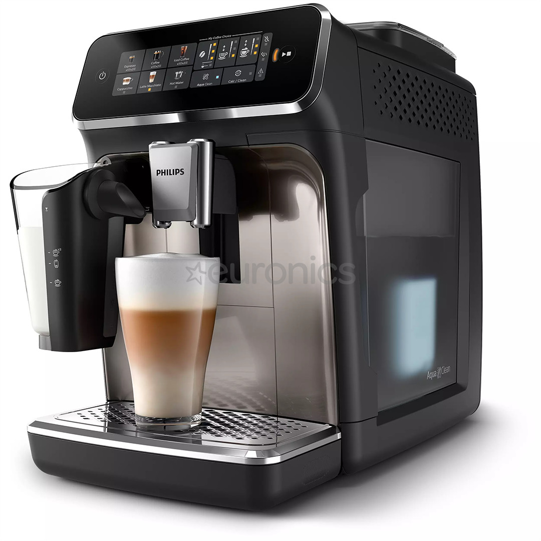 Philips LatteGo Seeria 3300, must - Täisautomaatne espressomasin
