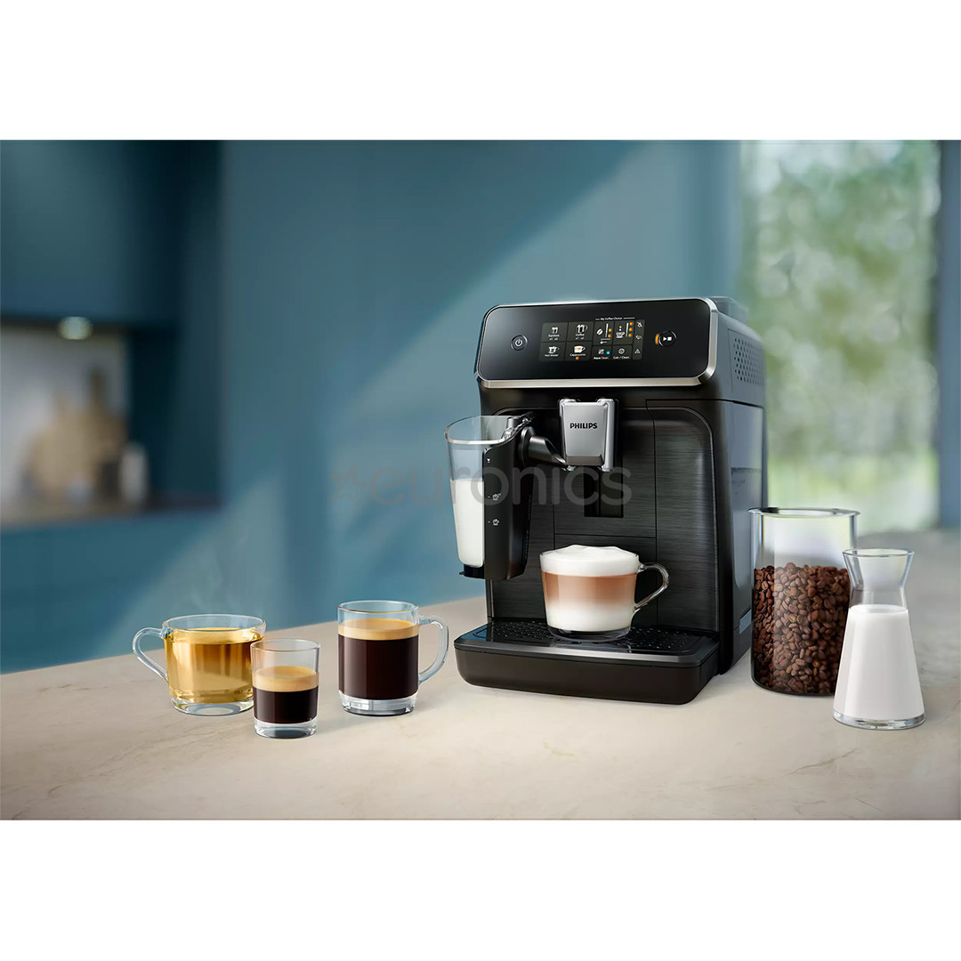 Philips LatteGo Series 2300, mattmust - Täisautomaatne espressomasin