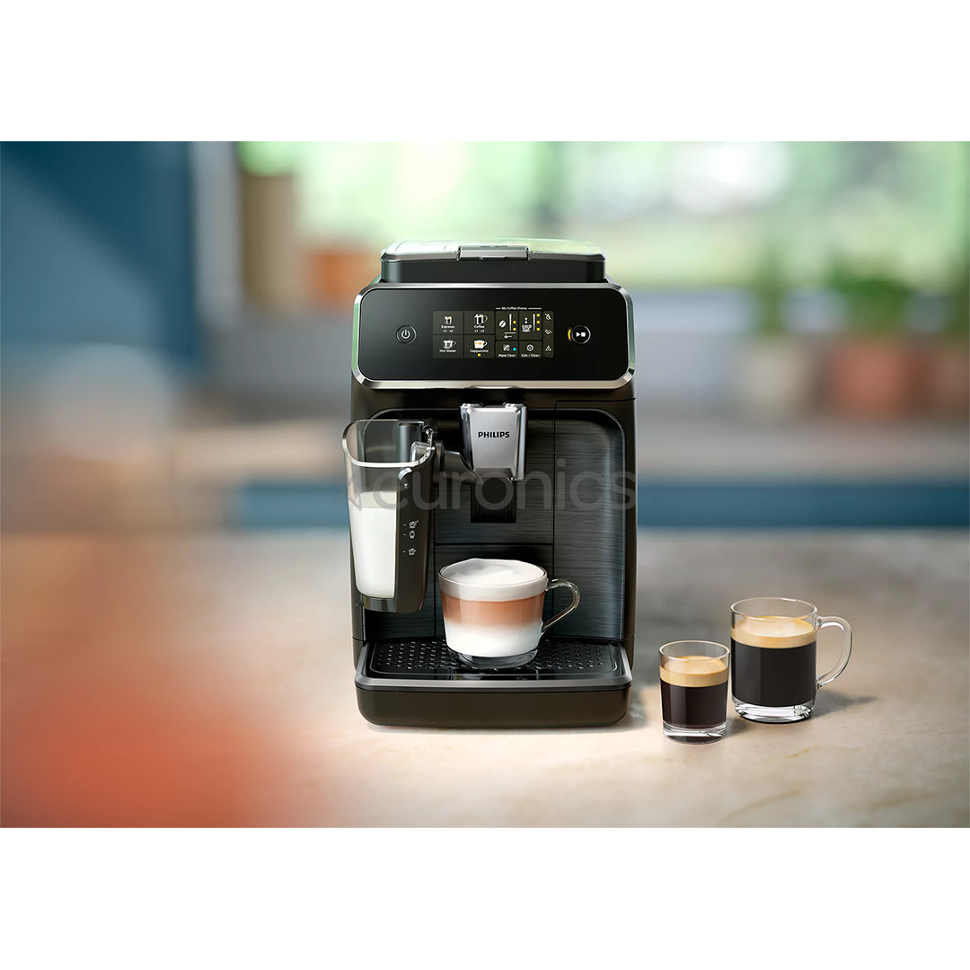 Philips LatteGo Series 2300, mattmust - Täisautomaatne espressomasin