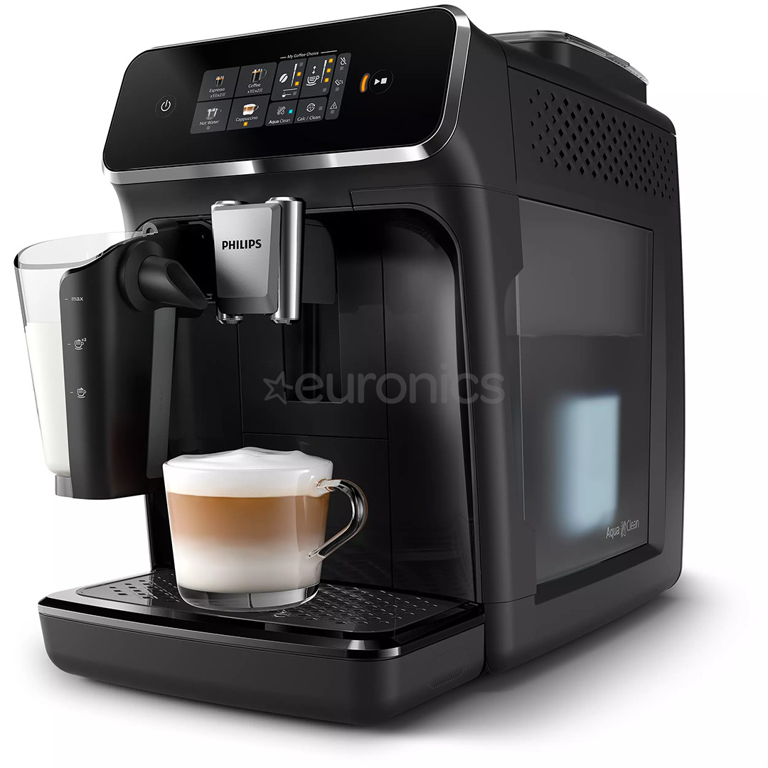 Philips LatteGo Series 2300, läikiv must - Täisautomaatne espressomasin