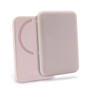 Puro Slim Power Mag, 4000 mAh, MagSafe, pink - Power bank for iPhone