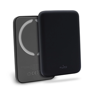 Puro Slim Power Mag, 4000 mAh, MagSafe, must - Akupank iPhone jaoks FCBB40P1MAGBLK