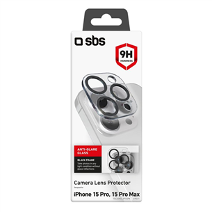 SBS Camera Lens Protector, iPhone 15 Pro/Pro Max - Kaamera objektiivikaitse