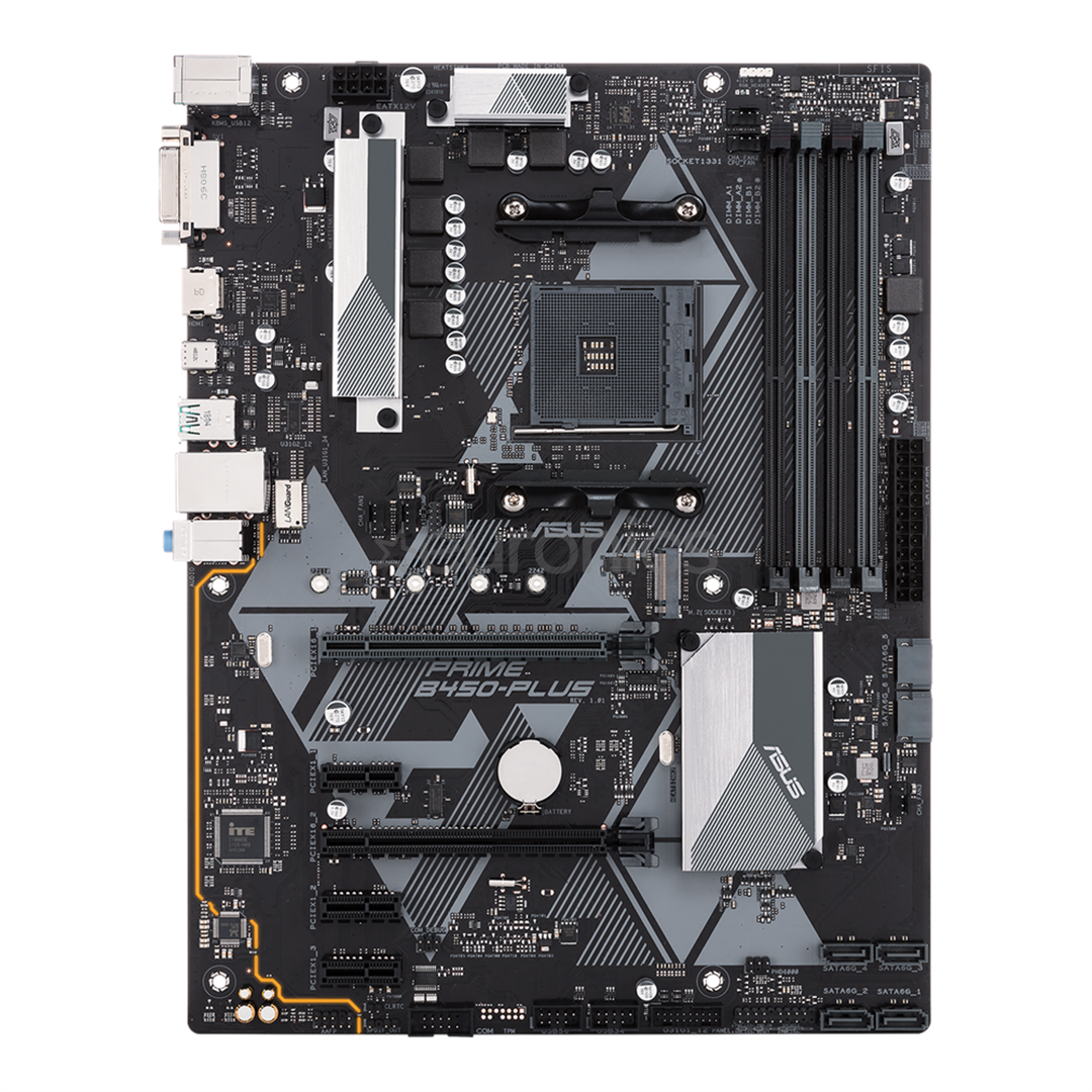 ASUS, AMD B450, AM4, DDR4, ATX - Emaplaat