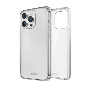 SBS Skinny cover, iPhone 15 Pro, прозрачный - Чехол для смартфона