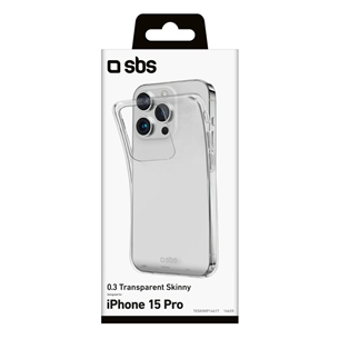 SBS Skinny cover, iPhone 15 Pro, transparent - Smartphone cover