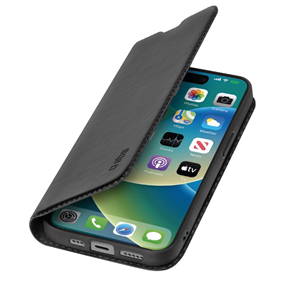 SBS Book Wallet Lite Case, iPhone 15, черный - Чехол для смартфона