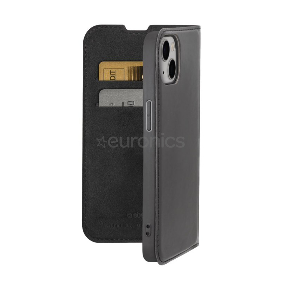 SBS Book Wallet Lite Case, iPhone 15, must - Nutitelefoni kaaned