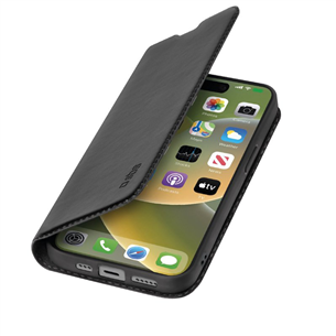 SBS Book Wallet Lite Case, iPhone 15 Plus, черный - Чехол для смартфона