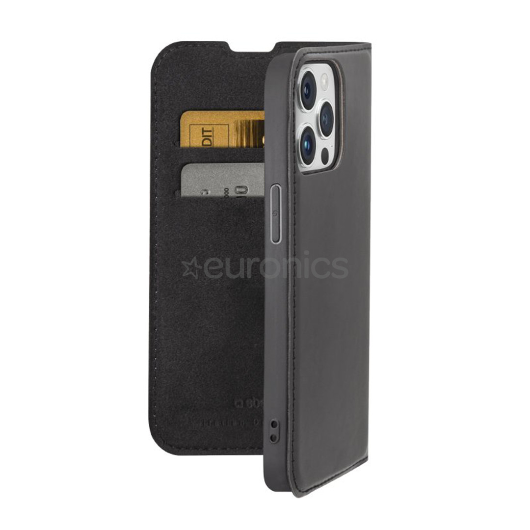 SBS Book Wallet Lite Case, iPhone 15 Pro Max, must - Nutitelefoni kaaned