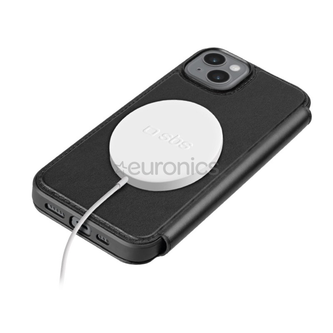 SBS Wallet Mag Case, iPhone 15 Plus, must - Nutitelefoni ümbris