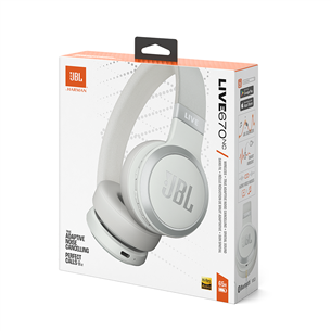 JBL Live 670NC, adaptive noise-cancelling, white - Wireless on-ear headphones