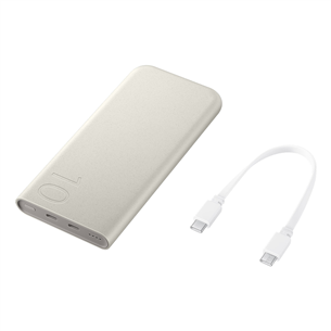 Samsung Battery Pack, 10 000 mAh, 25 W, 2x USB-C, beež - Akupank