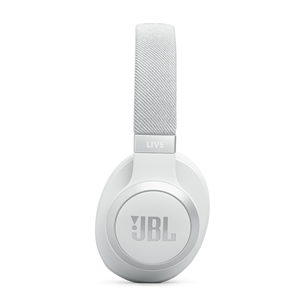 JBL Live 770NC, адаптивное шумоподавление, белый - Полноразмерные беспроводные наушники