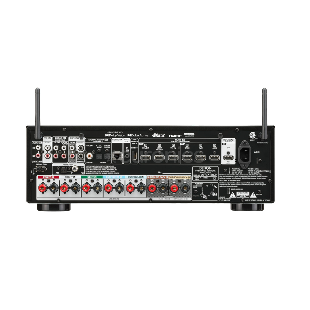 Denon AVR-X1800H, 7.2, must - Ressiiver