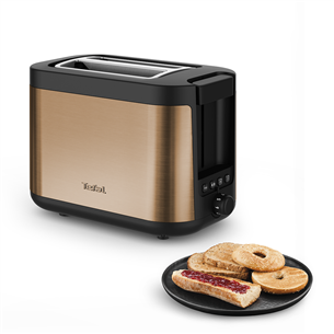 Tefal Coppertinto, 850 W, black/copper - Toaster TT430G10