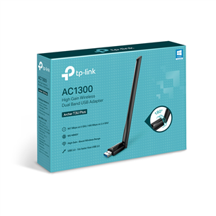 TP-Link Archer T3U Plus AC1300, Dual Band, must - USB WiFi adapter