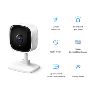 TP-Link Tapo C100, 1080p, WiFi, valge - Turvakaamera