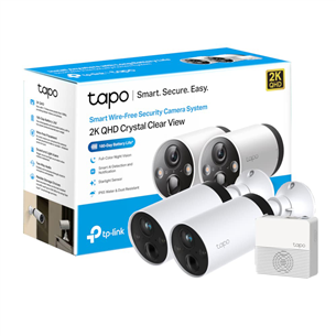 TP-Link Tapo C420S2, 2K, WiFi, rechargeable battery, white - Outdoor security camera system