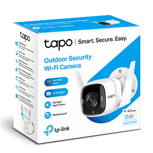TP-Link Tapo C320WS, 2K, WiFi, LAN, valge - Väline turvakaamera