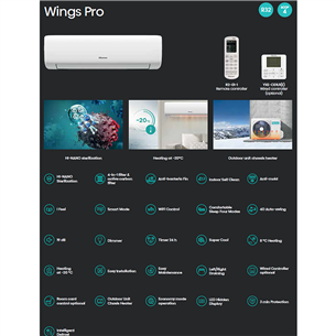 Hisense, WingsPro, 3,4 кВт - Кондиционер