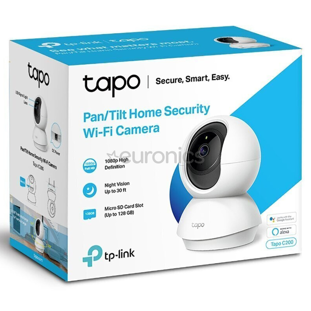 TP-Link Tapo C200, 1080p, 360º, WiFi, valge - Turvakaamera