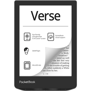 PocketBook Verse, 6", 8 ГБ, серый - Электронная книга PB629-M-WW