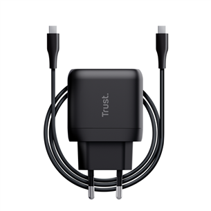 Trust Maxo, 45W, USB-C, must - Vooluadapter