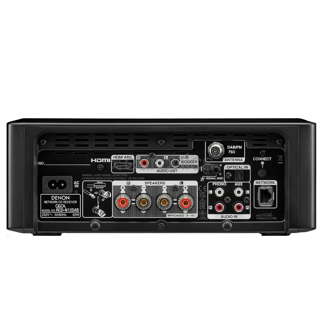 Denon CEOL N12 DAB, CD, BT, WiFi, AirPlay 2, черный - Усилитель
