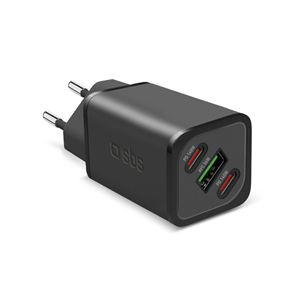 SBS GaN Charger with Power Delivery, 140 W, must - Vooluadapter