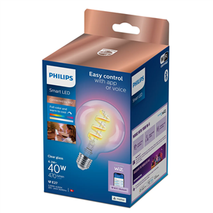 Philips WiZ LED Smart Bulb, 40 W, E27, RGB - Smart light